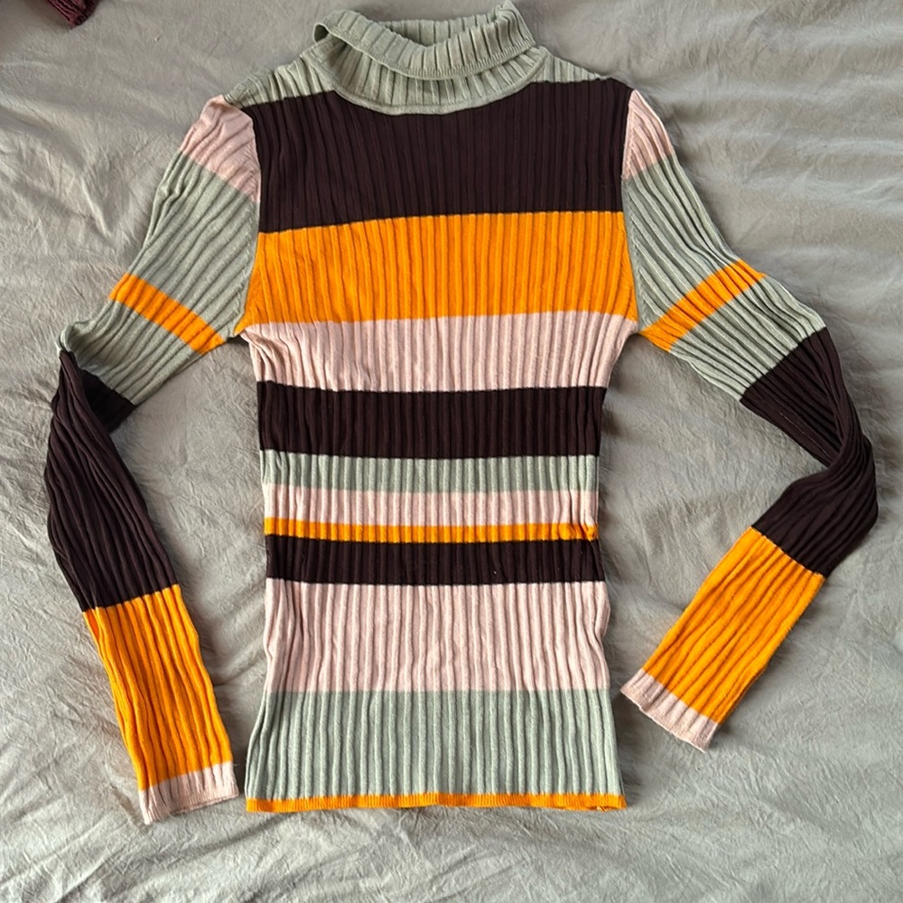 Urban outfitters striped turtleneck sweater